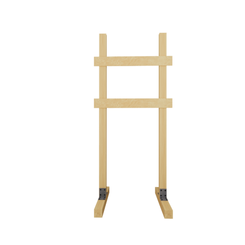 wooden floor stand with support wood