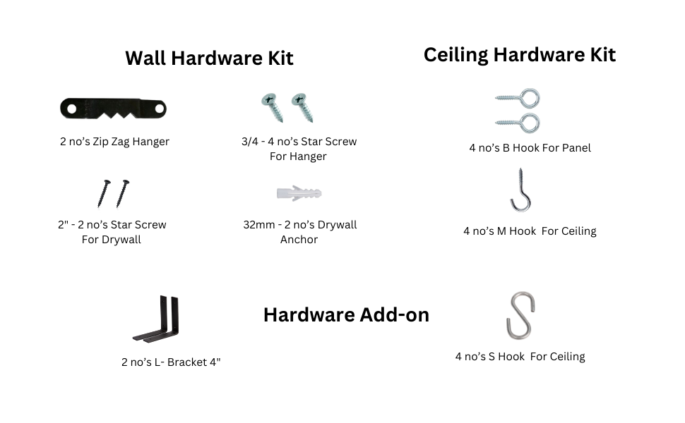Studio Acoustics ACCESSORIES Materials