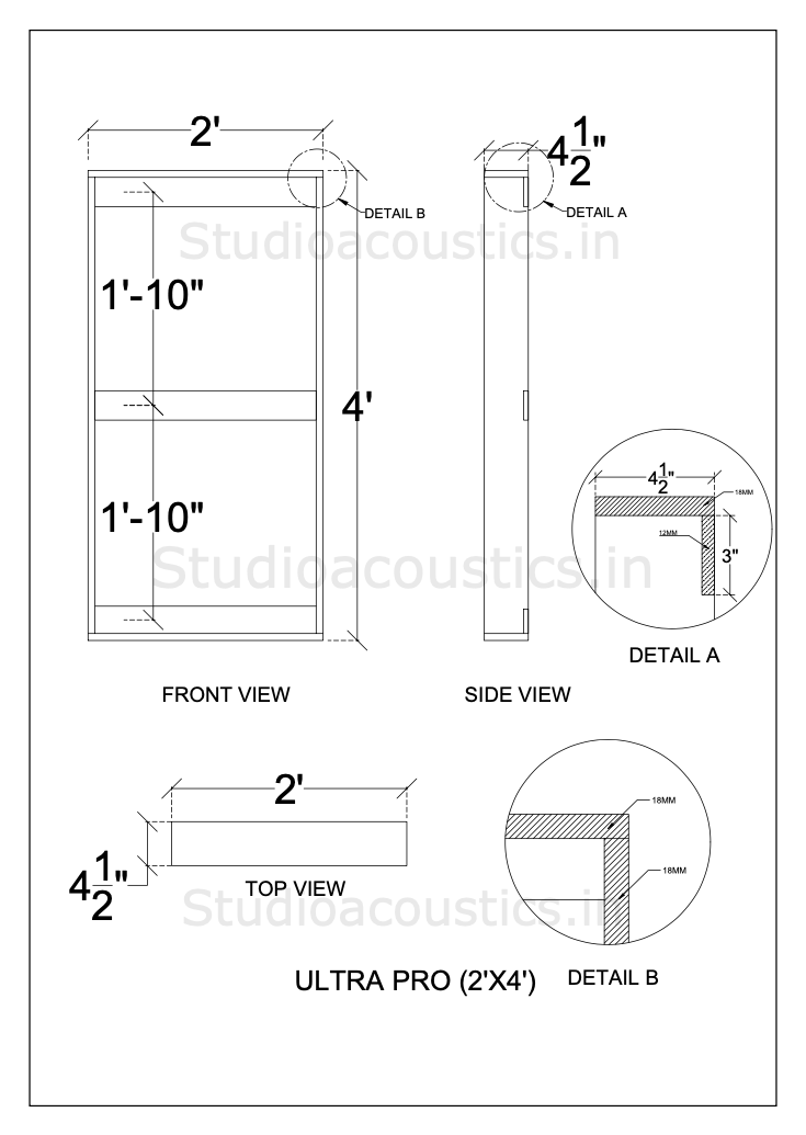 Ultra Pro 4 × 2 Product Data Sheet Studioacoustics.in