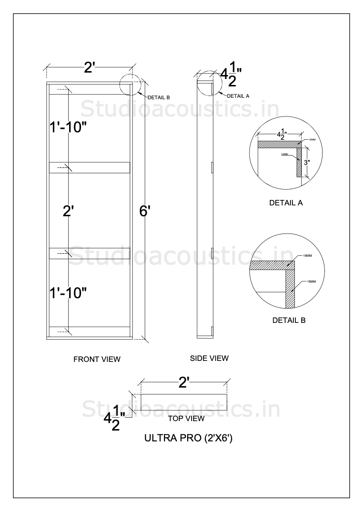 Ultra Pro 6 × 2 Product Data Sheet Studioacoustics.in