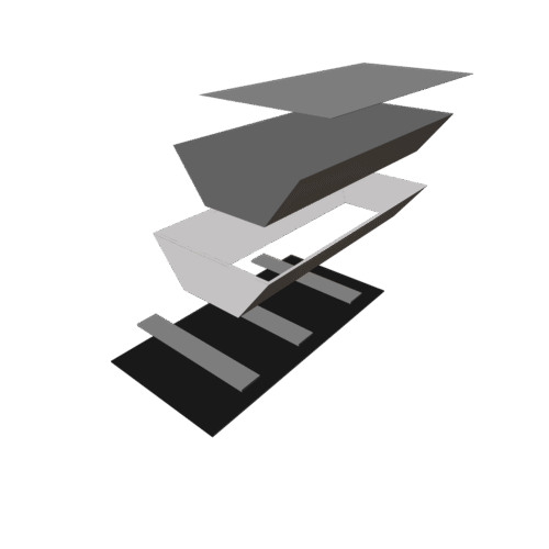 wide 2d base strap layers